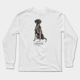 Black Labrador Long Sleeve T-Shirt